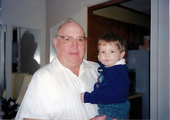 Grandpa Mac holding Baby Aaron
