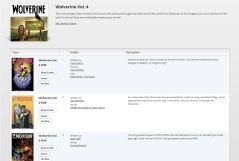 Wolverine Issues listed at Marvel Digital Comics