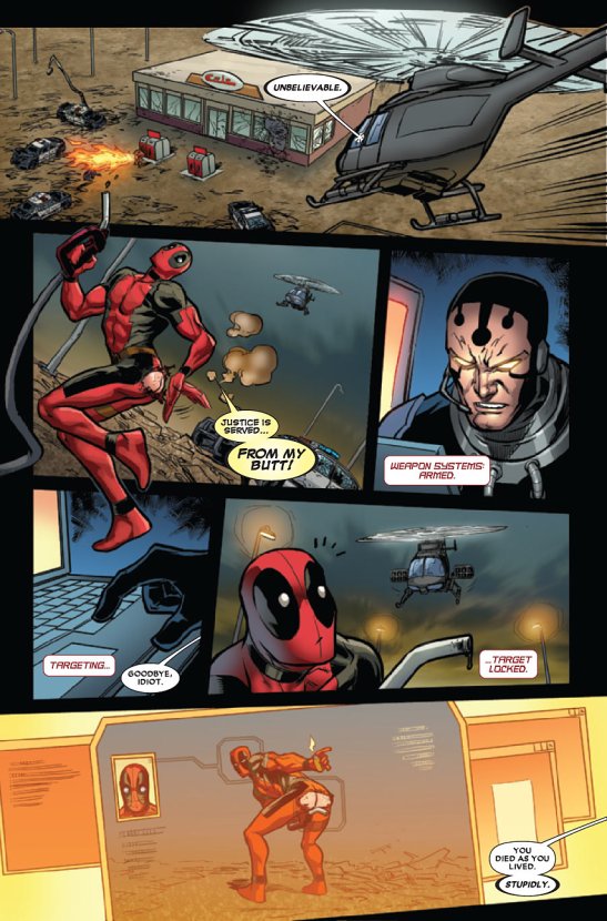 Black Box notes that DP will die as he lived "stupidly" after watching DP shoot gasoline from his buttocks & light it on fire to make a flamethrower.