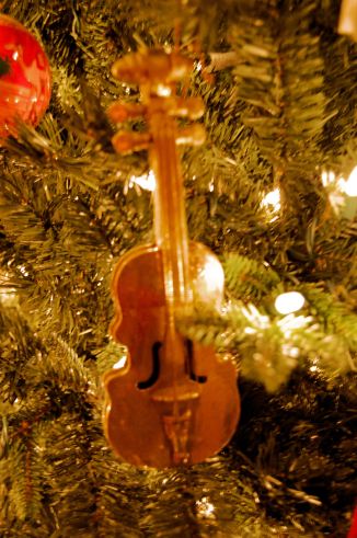 Golden Violin - Aaron played the Violin for years this ornament was purchased to remember those times from elementary through high school.