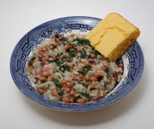 Hoppin' John with Mustard Greens by Morydd on Flickr.  Used under Creative Commons 2.0 No Commercial use, No Derivatives, Attribution License