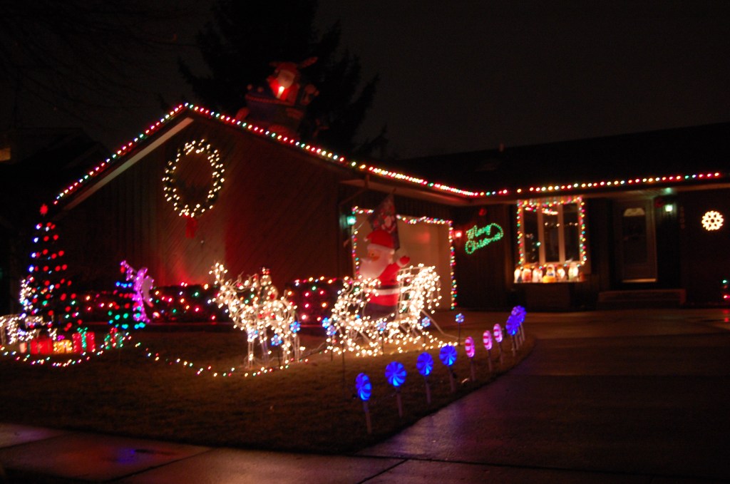 Santa and his light reindeer!
