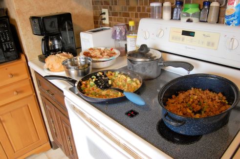 The meal progresses...