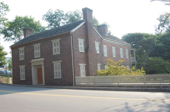 The home he built in 1851 and returned to after his Presidency.  Despite not being very popular (the South didn't like he remained loyal the North thought his restruction policies were too gentle on rebellious states) He did receive a welcome home parade and banners.  The home proved too sad for he and his wife due to memories of their son Robert (who committed suicide) growing up there.