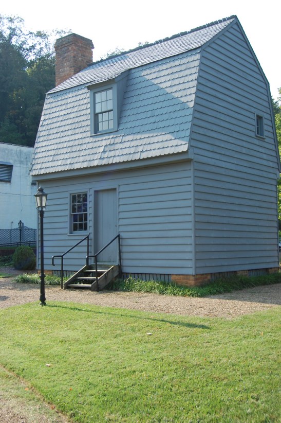 Replica of the North Carolina birthplace of Andrew Johnson.