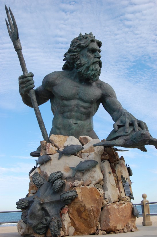 King Neptune of Virginia Beach is their trademark.  He stands looking from the sea to the tourists.  