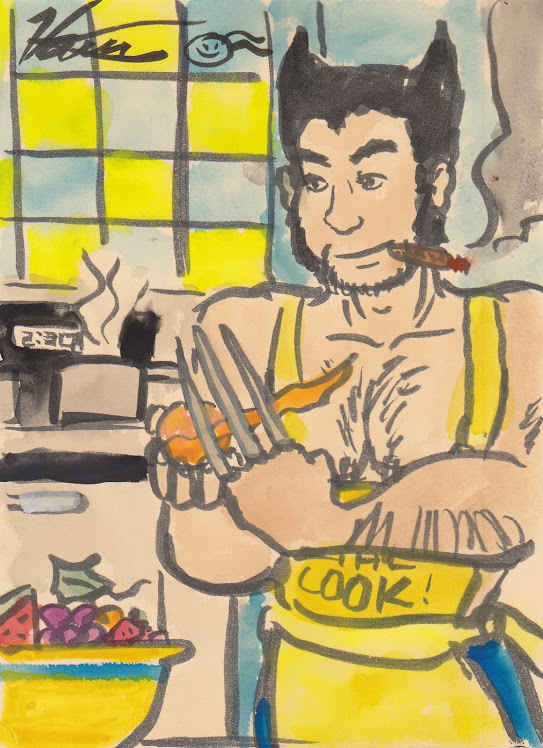 logan in kitchen