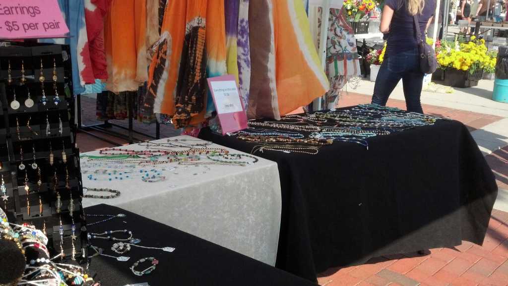 Here's a bit of our craft booth we had at Harbor Market in Kenosha, WI every Saturday in September.