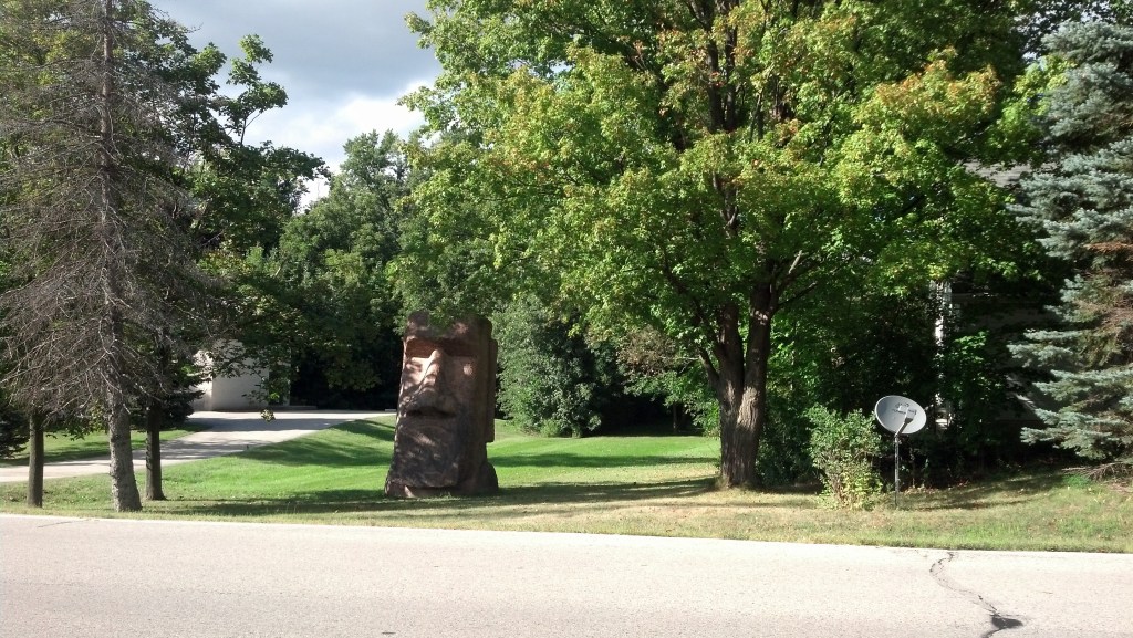 We went riding around in the Mustang and found this on the side of the road in the Milwaukee area.