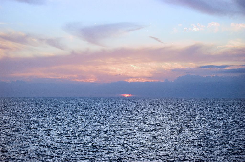 Sunset at sea by me
