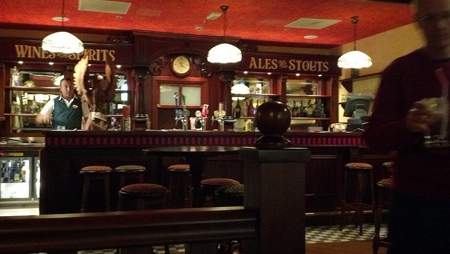 Base pub where we had several dinners after getting a take away pizza from the food court.