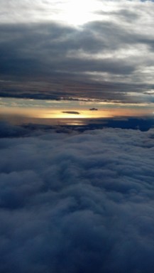 The sunset shows why the Amafi Coast is called the golden coast as we flew in.
