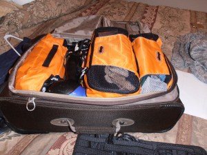 Packing cubs in use.