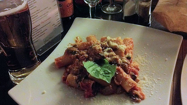 Mike's dinner.  The tomato sauce here was heavenly!