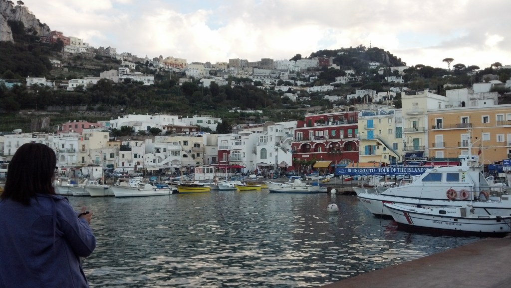 Capri and Anacapri from the port  Photo by me.