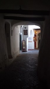 The walk through the sentry walls of Capri.  Photo by me.