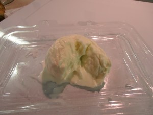 Here's fresh buffalo mozzarella torn for eating. Tear don't cut if you want to be Etruscan about it. 