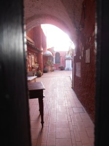 View through the closed gates of the Red Museum on a "freddo" morning.  Photo by me