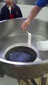 After working the curd Master Pepe tests it.