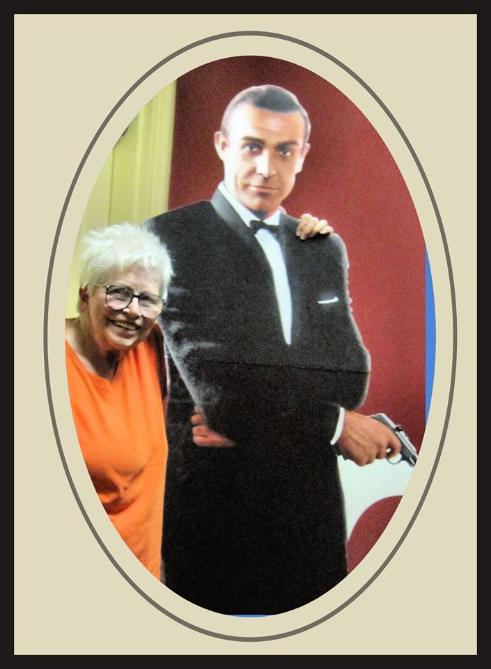 Mom and Sean Connery - Photo from her Facebook page