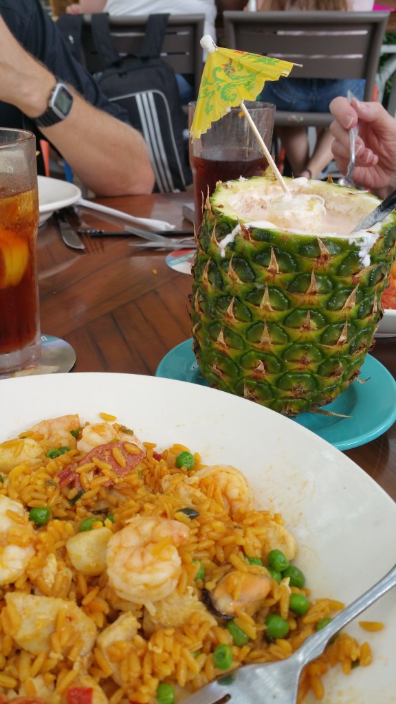 Seafood was good and drinks were great. Even better when they were in a pineapple!