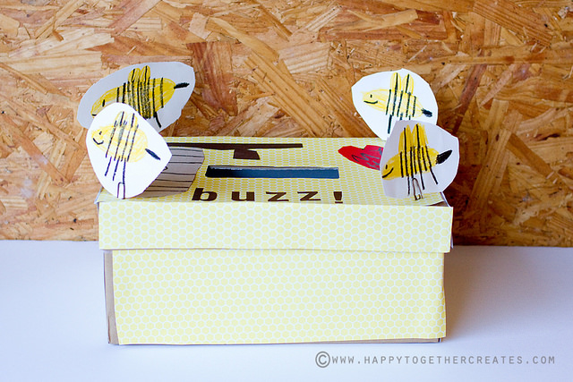 Valentines Card Box Bee Themed by ohsohappytogether on Flickr.  She has so graciously granted rights via  Creative Commons  Attribution - NonCommercial-NoDerivs 2.0 Generic