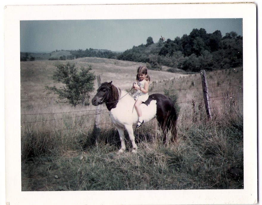 Mary Louise Bright on pony Dolly