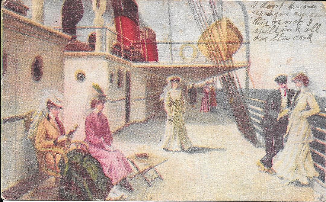 ship postcard front