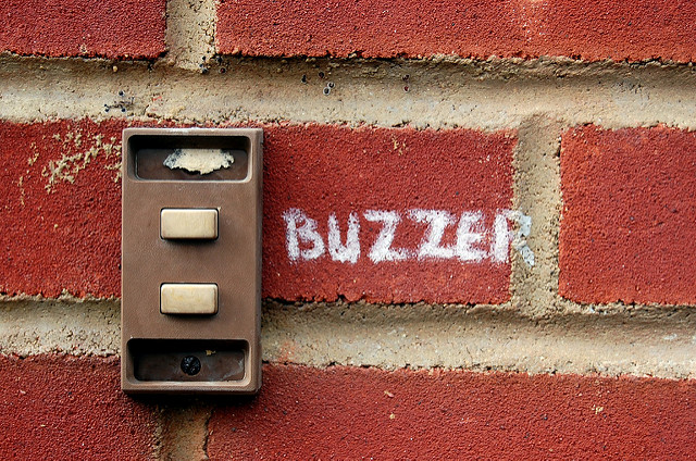 Buzzer by Matthew H on Flickr. He granted use of the photo under Creative Commons Attribution-NonCommercial-NoDerivs 2.0 Generic license.