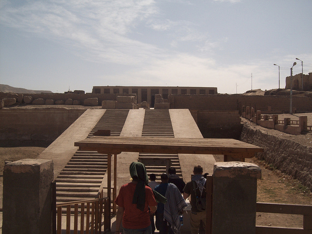 Entrance to Seti I Temple at Abydos (I) by Institute for the Study of the Ancient World on Flickr. Who offer free digital photography related to the ancient world as part of its Ancient World Image Bank initiative. This image was offered under Creative Commons Attribution 2.0 .